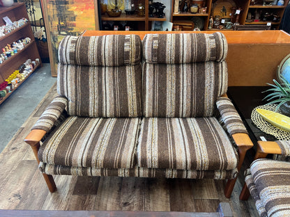 Tessa T21 Two Seater Lounge / Sofa – Brown Stripe Upholstery