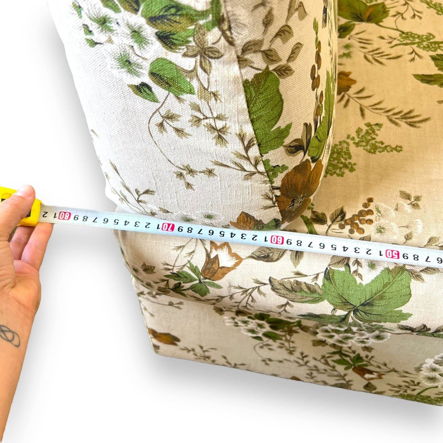 5-Piece Modular Lounge – Pine Wood Frame & Floral Upholstery