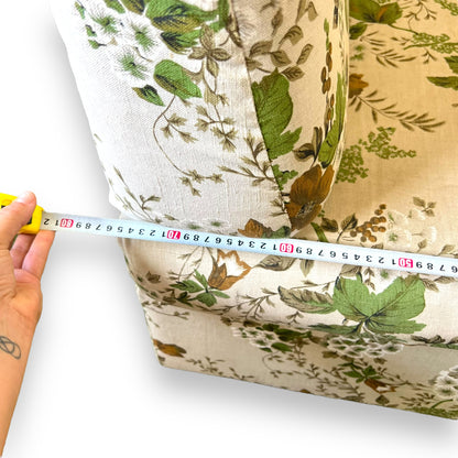 5-Piece Modular Lounge – Pine Wood Frame & Floral Upholstery