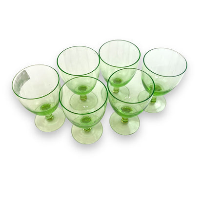 Green Wine Glass Set of 6
