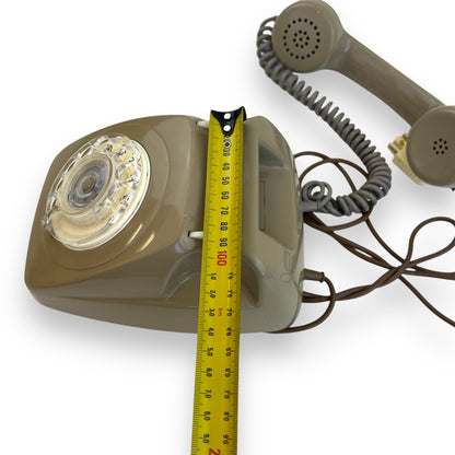 Grey rotary dial phone