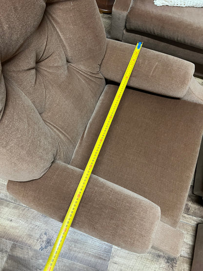 #2 Taupe Button Tufted Upholstered Lounge Chair