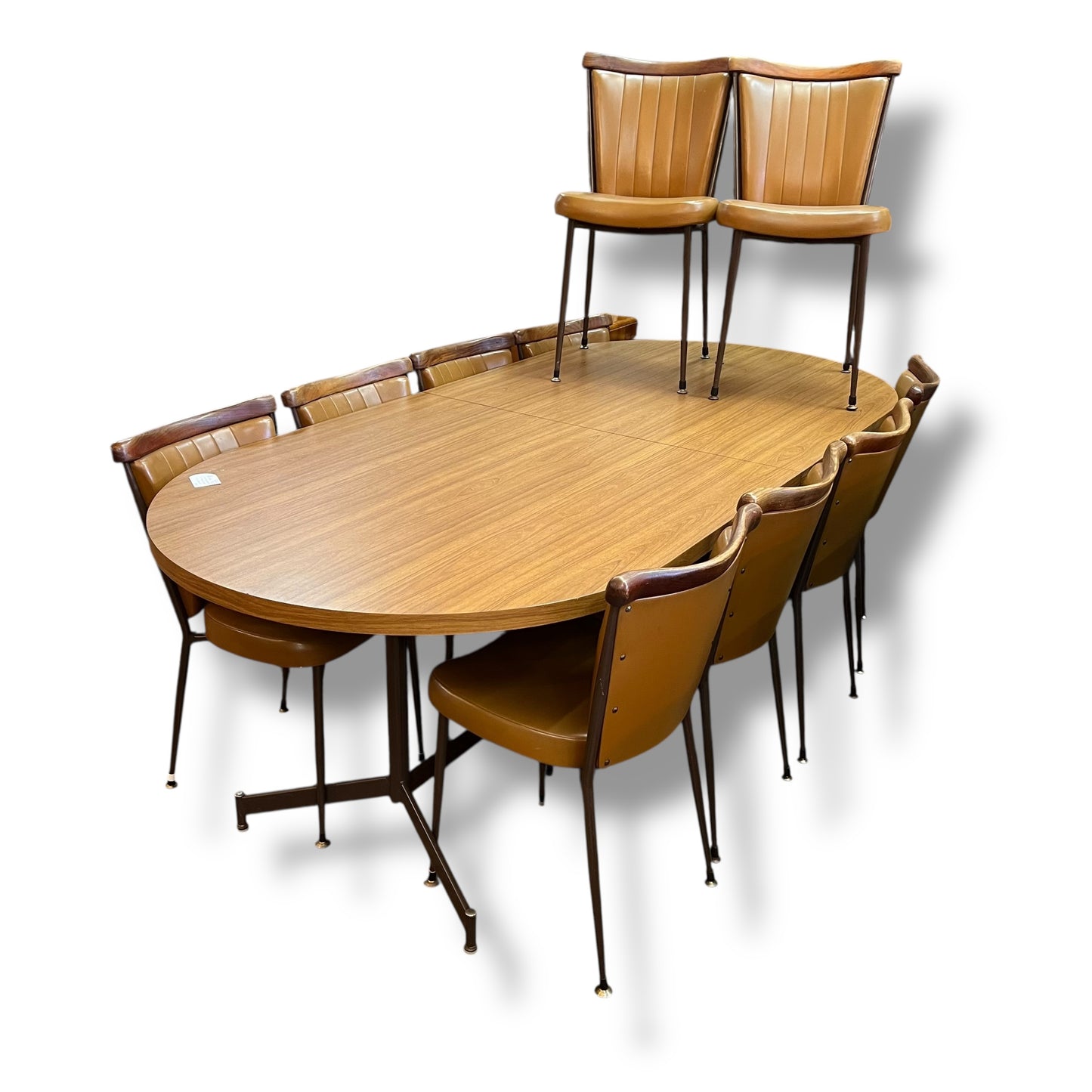 Kendall Mid-Century Extendable Dining Table & 10 Chairs