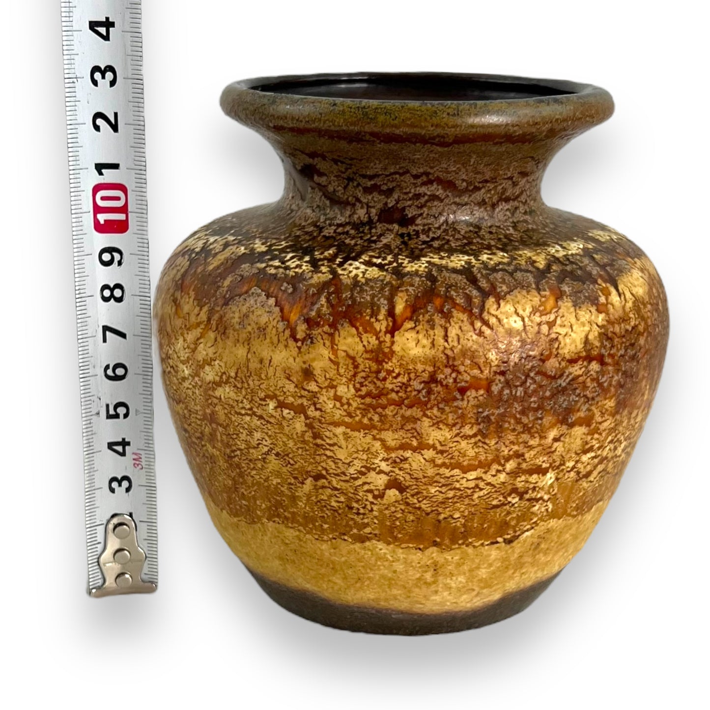 West German Vase brown glaze drip colour
