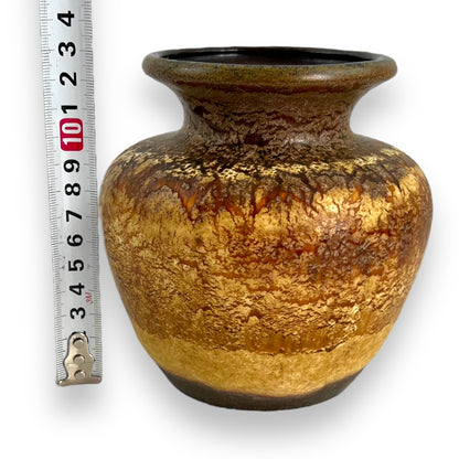 West German Vase brown glaze drip colour
