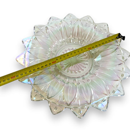 Carnival Federal Glass Petal Iridescent Platter Serving Plate