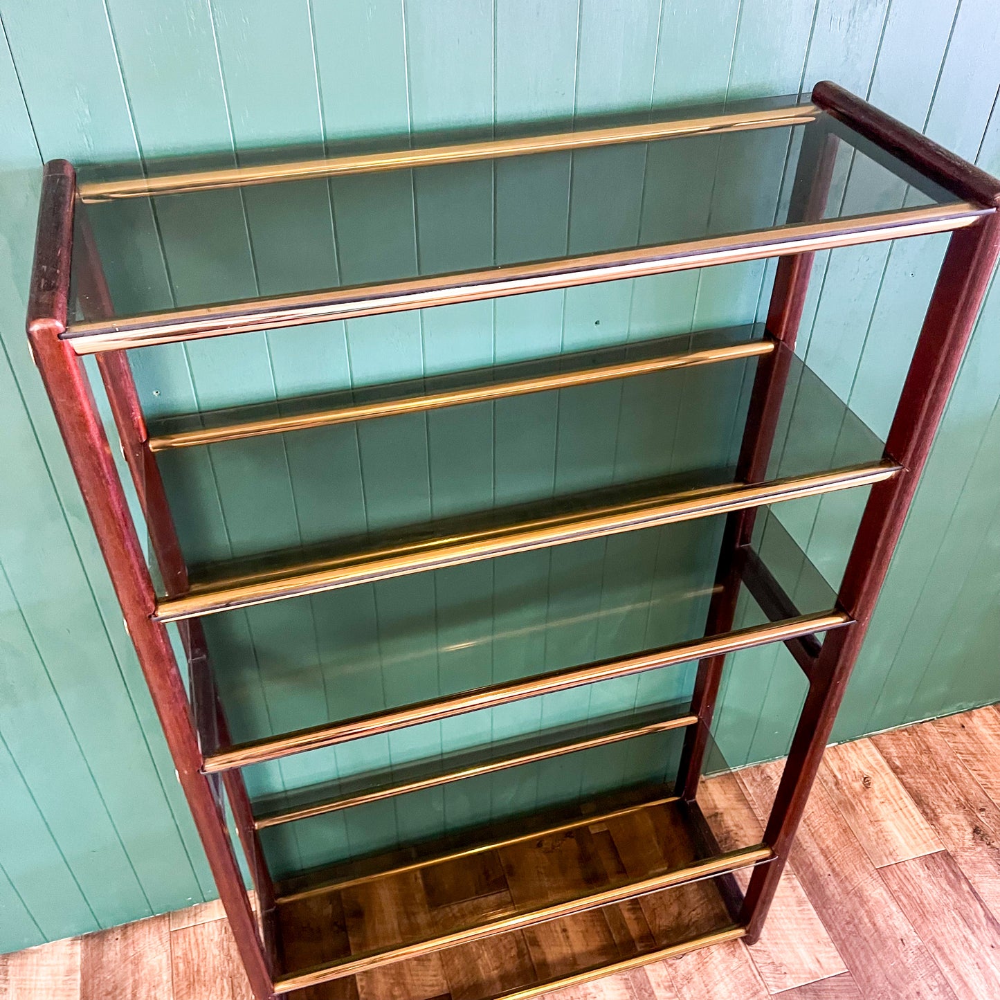Brass & Timber Display Shelf