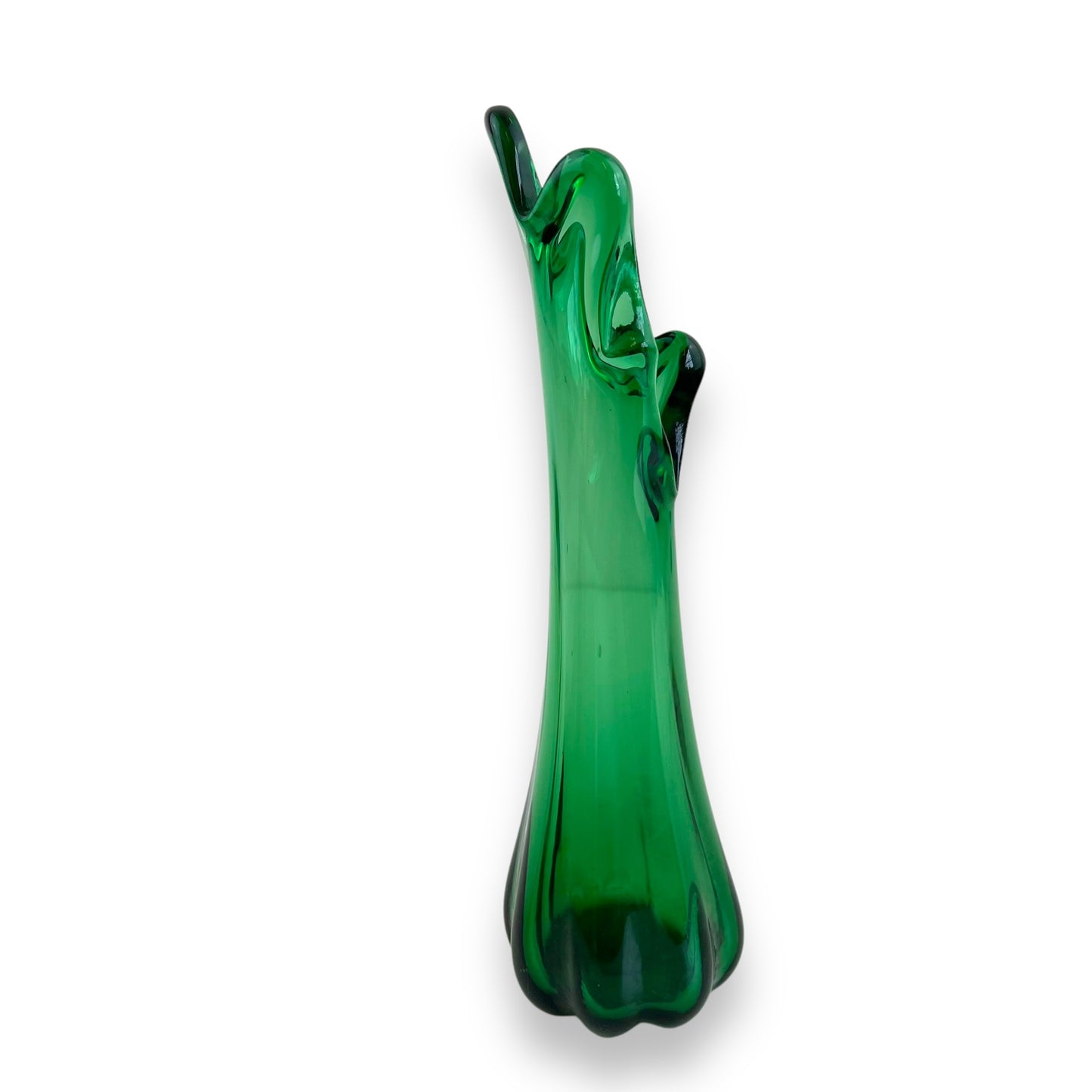 Green Finger Glass Vase