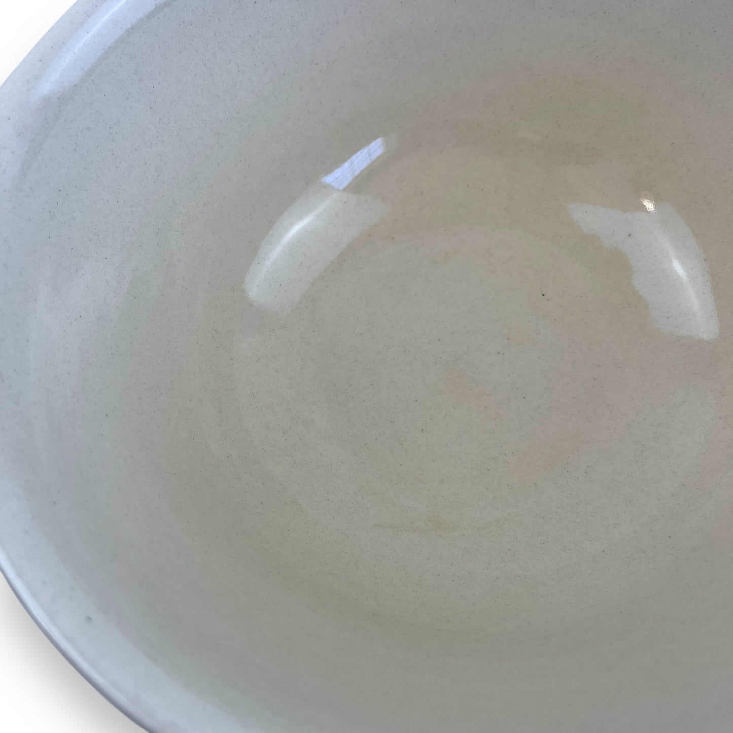 Cream Ceramic Mixing Bowl - Made in Romania.