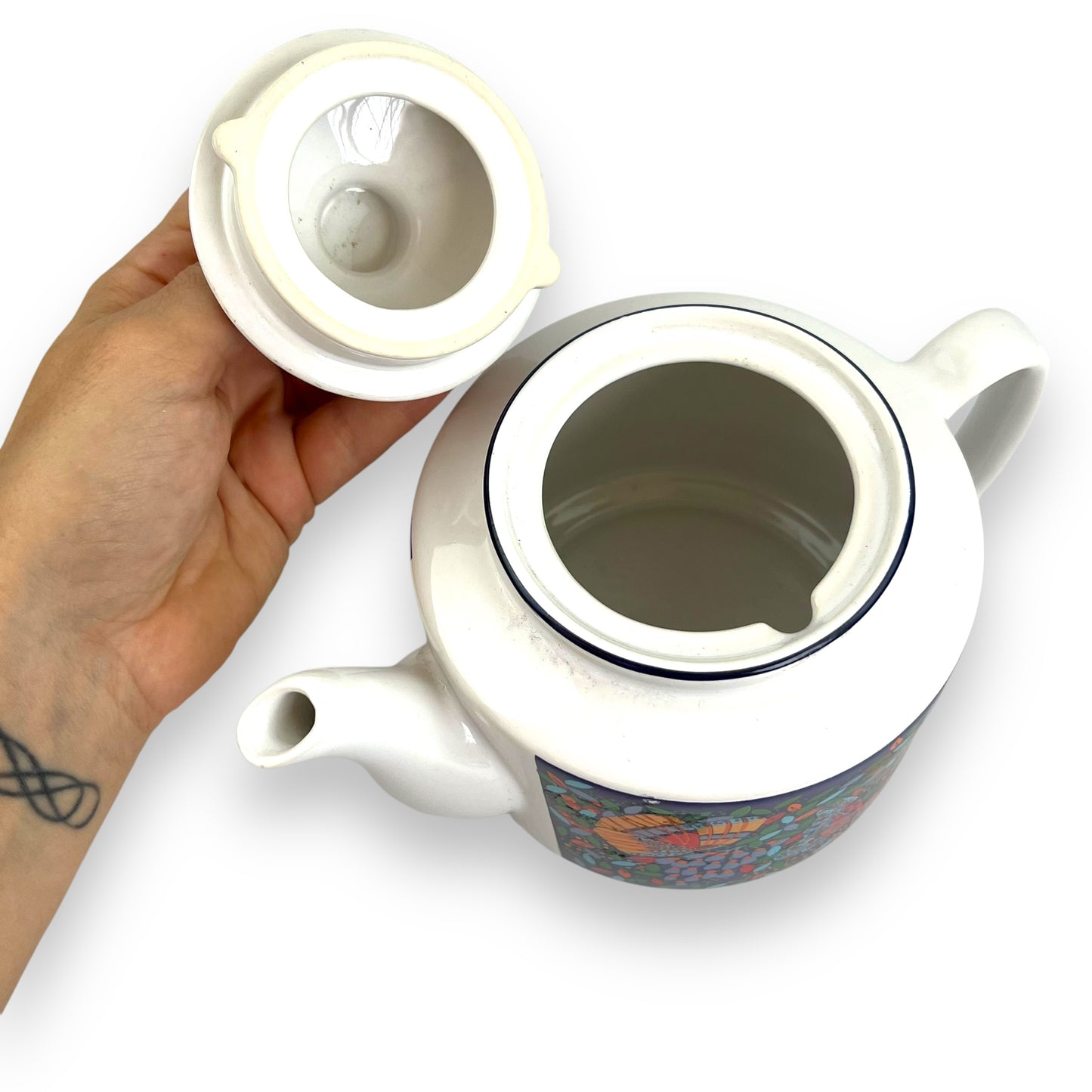 Multi Colour Butterfly Teapot