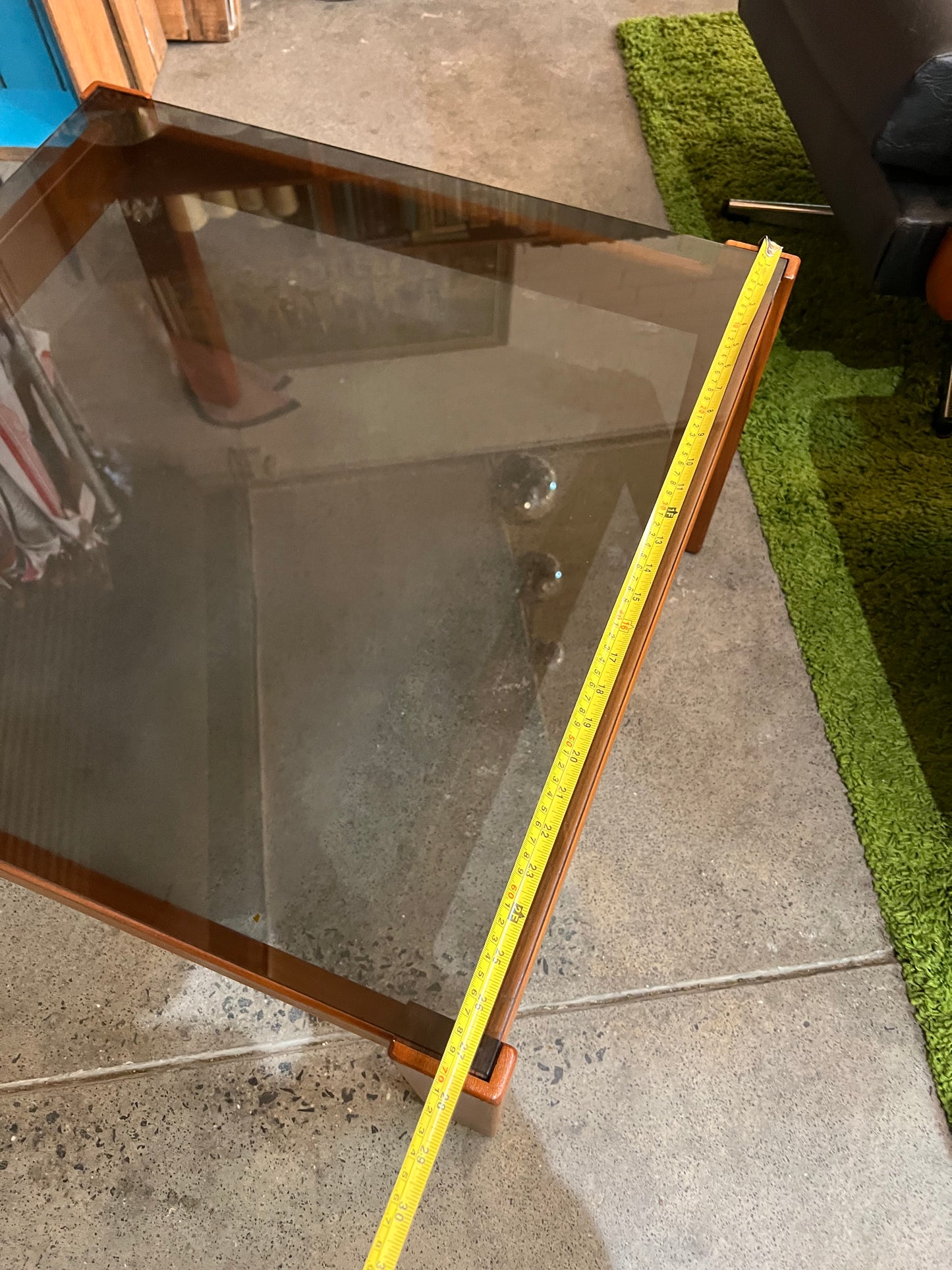1970s Australian Blackwood & Smoked Glass Coffee Table