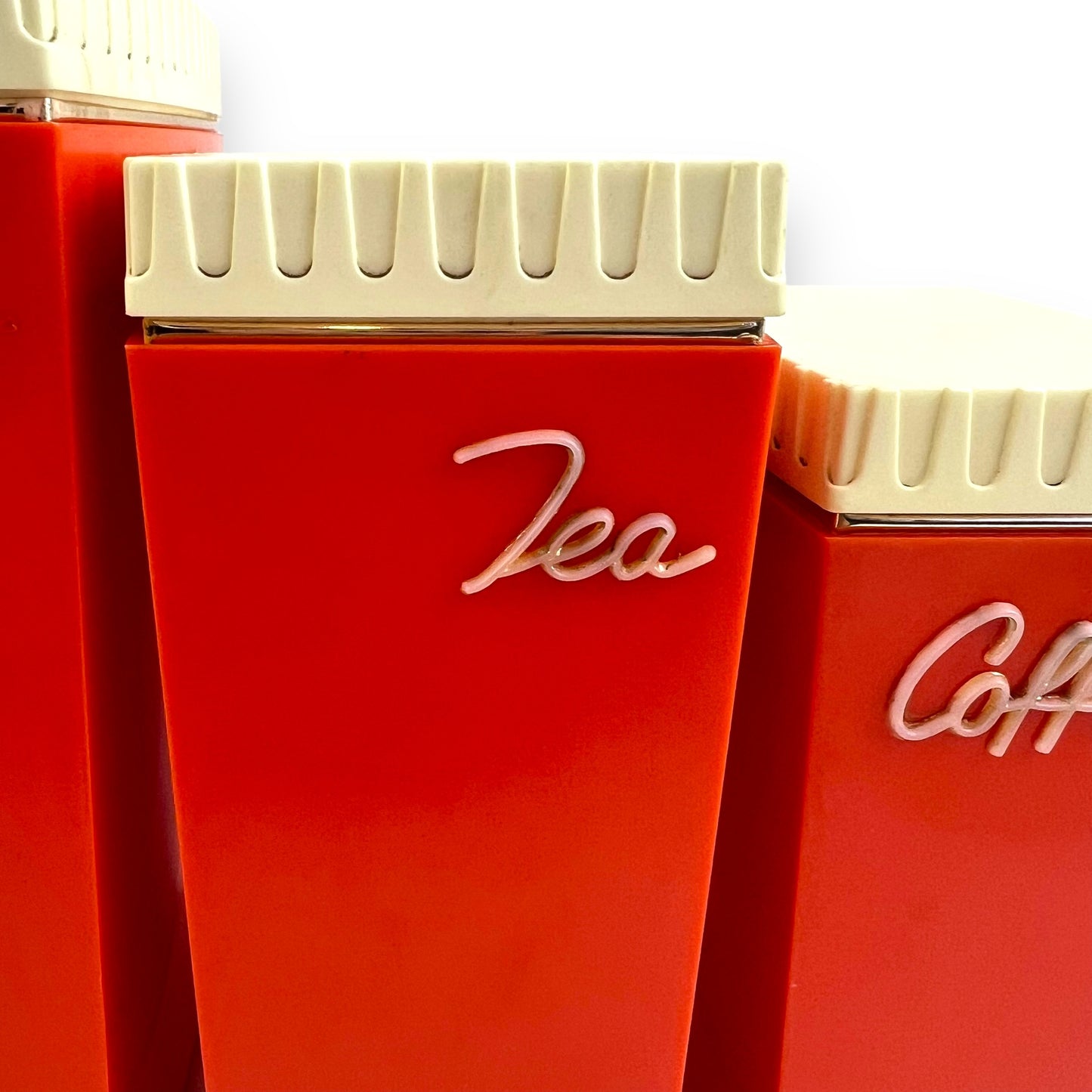 Capri by B.X Plastics Australia Orange & Cream Canister Set