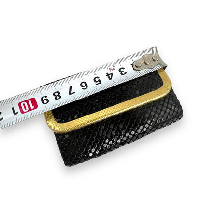 Black and Gold Mesh Key Purse