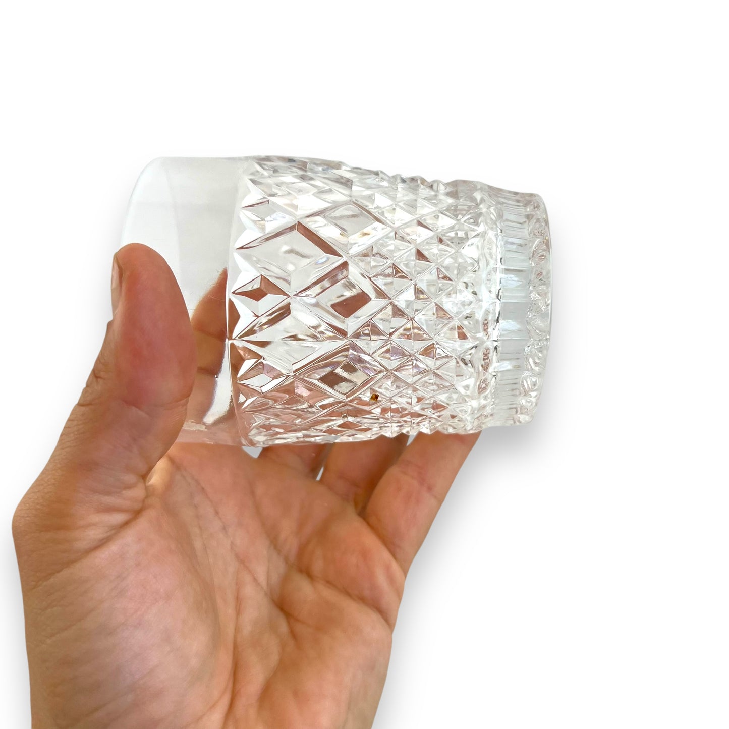Crystal Cut Glass Set of 4 Whiskey Glasses