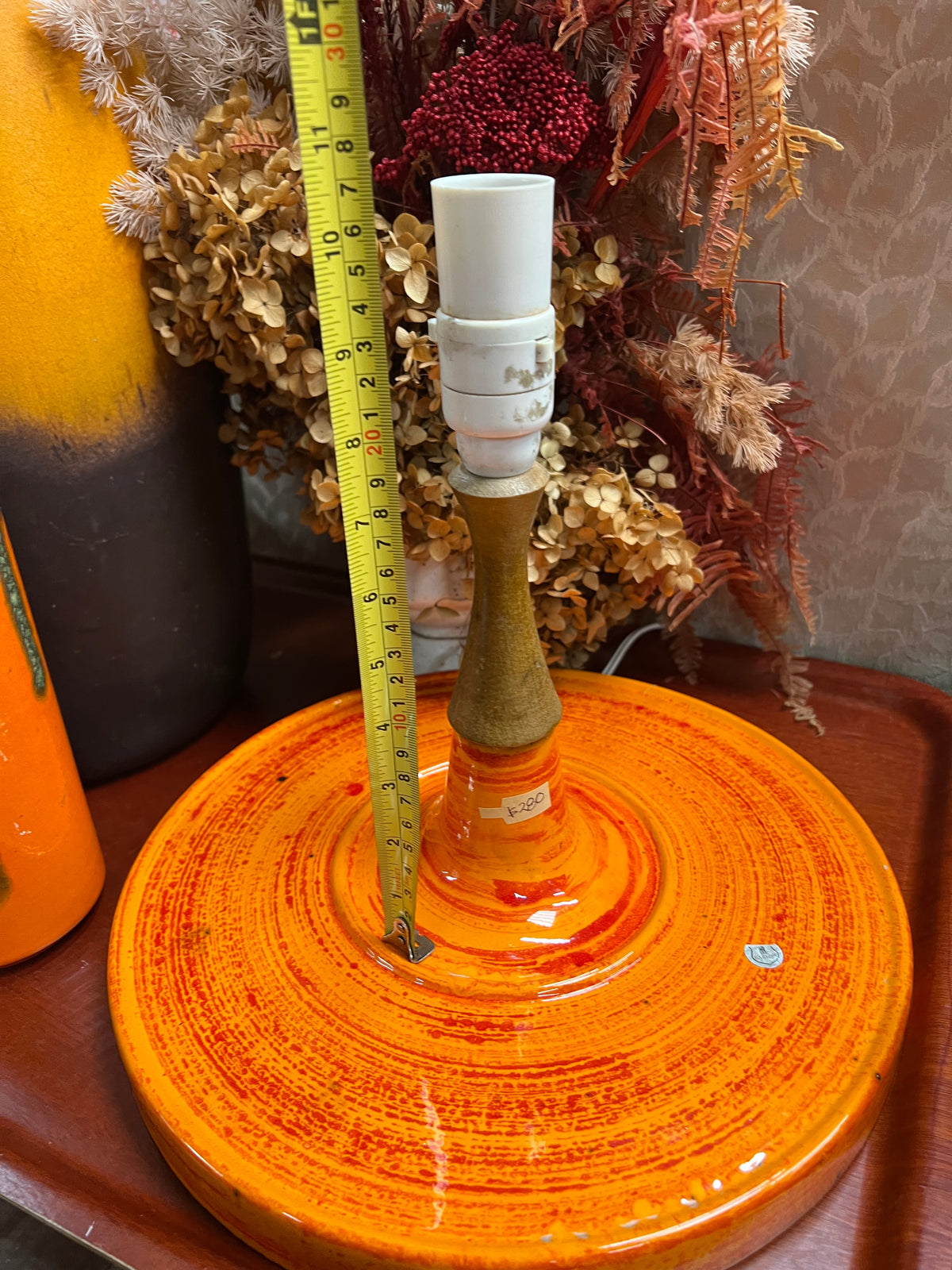 Barlow Pottery Ceramic Lamp Base – Orange