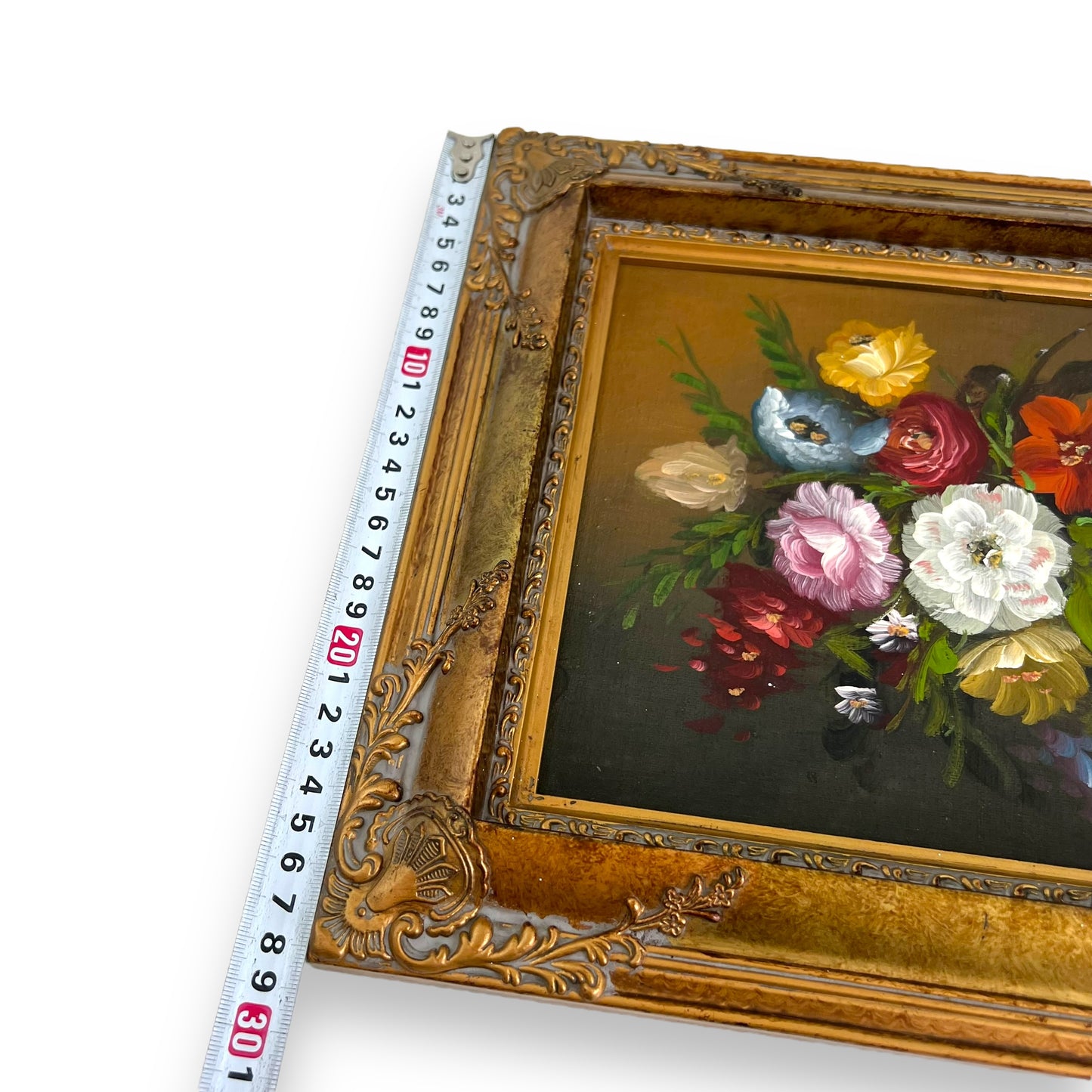 Flower Painting in Gold Frame