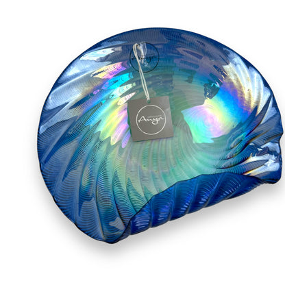 Auya Blue Glass Shell Bowl