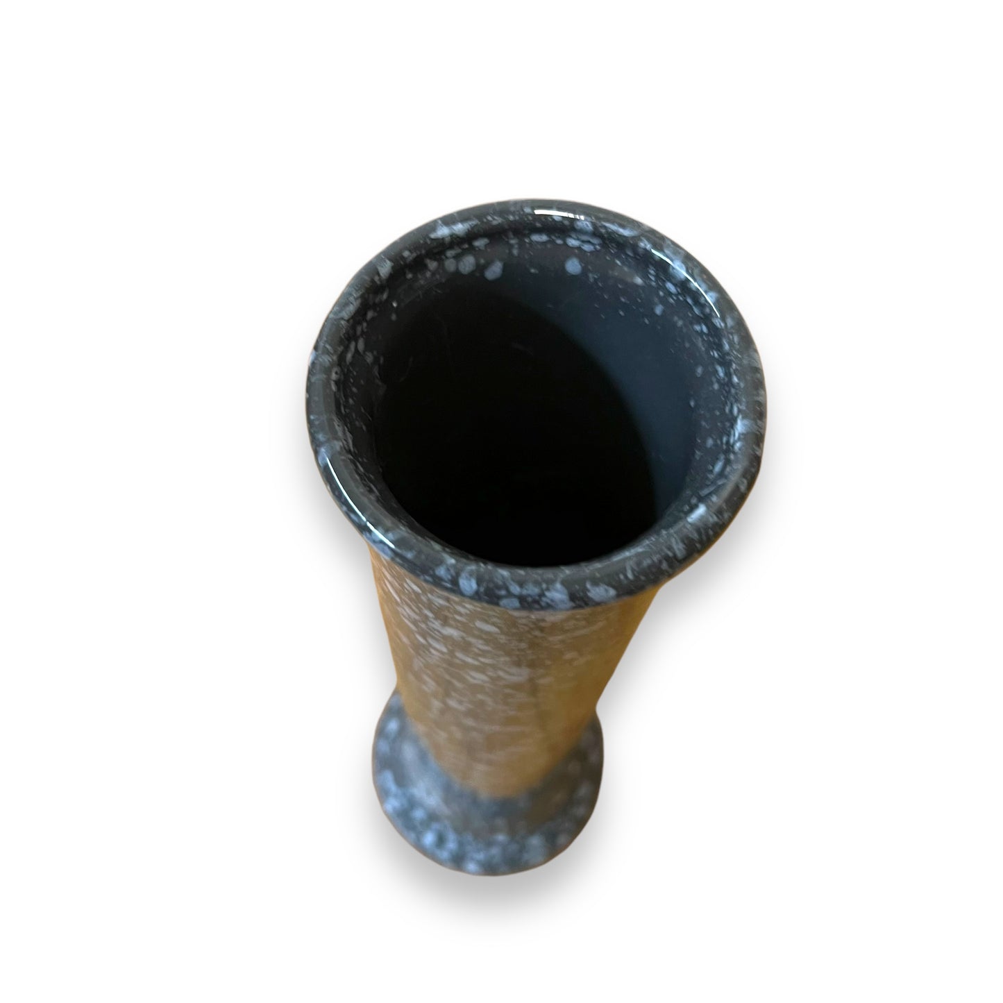 Grey and White Speckled Ceramic Vase