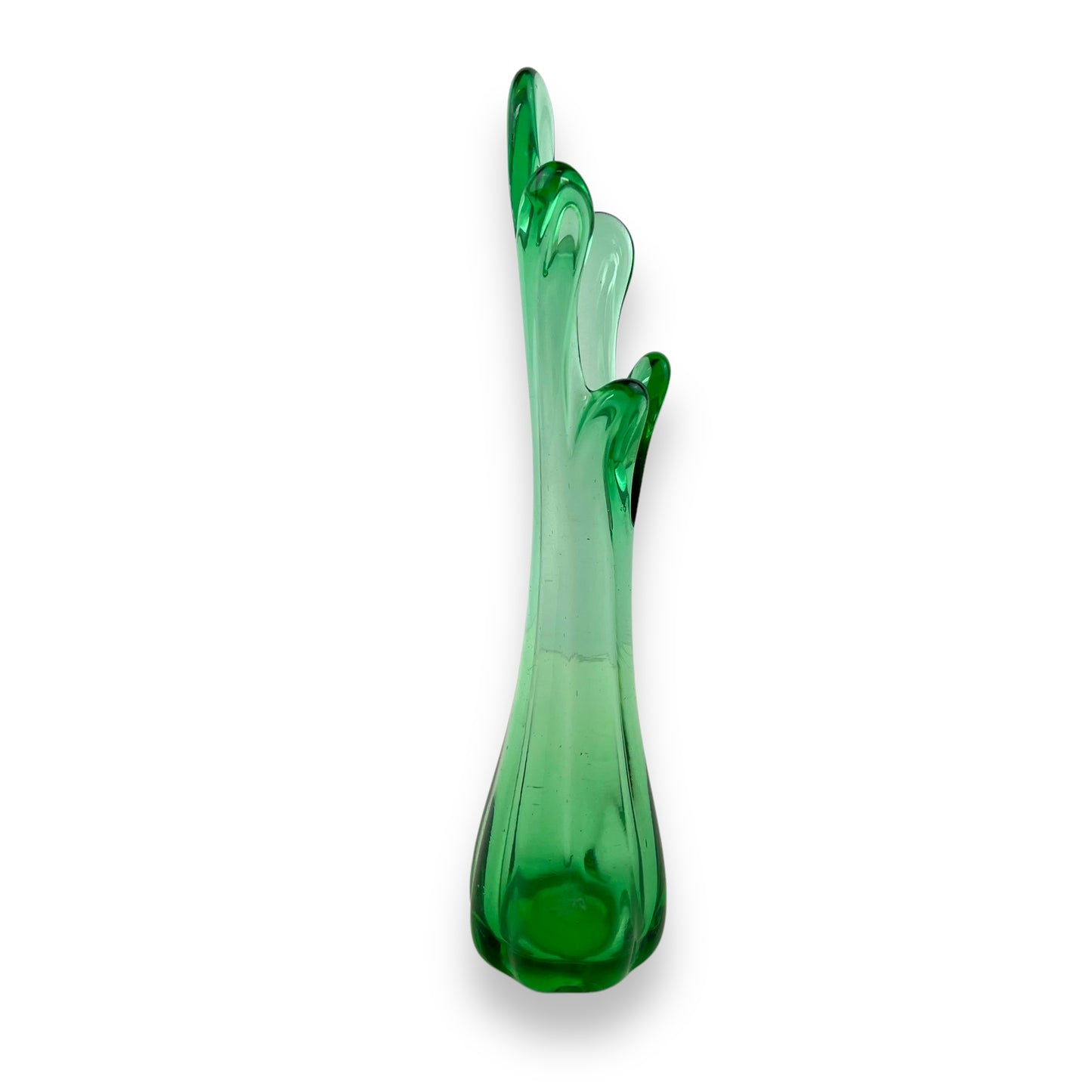 Green Swung Glass Vase