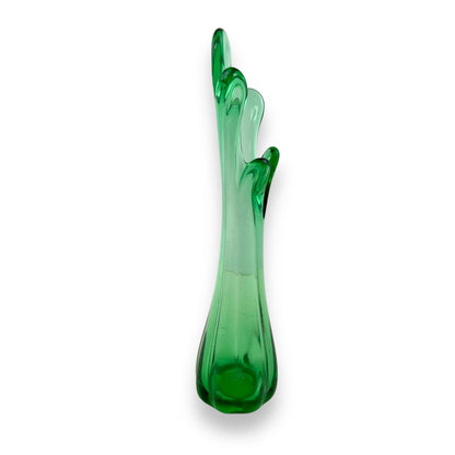 Green Swung Glass Vase