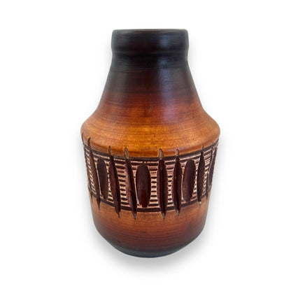 Beit Hayotser Brown Patterned Pottery Vase