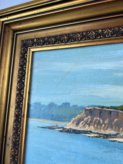 Half Moon Bay, Black Rock Original Coastal Painting- E. Jackson