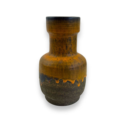 Austrian Orange Lava Drip Glaze Vase