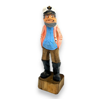 Vintage Carved Wooden Sea Captain Statue