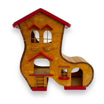 Wooden Shoe House Handcrafted Vintage Dollhouse