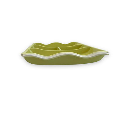 Poole Pottery Divided Serving Tray Plate – Green Mid-Century Ceramic Platter, England