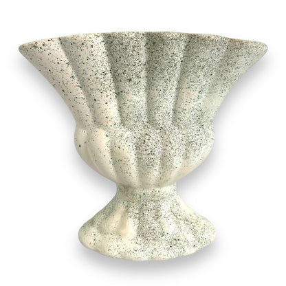 Cream vase with green speckles