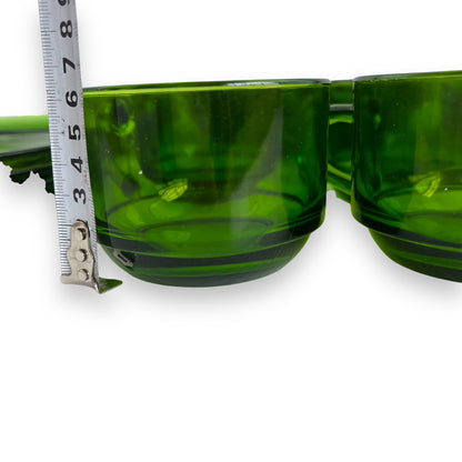 Durax France Green Glass 4 Person Dinner Set