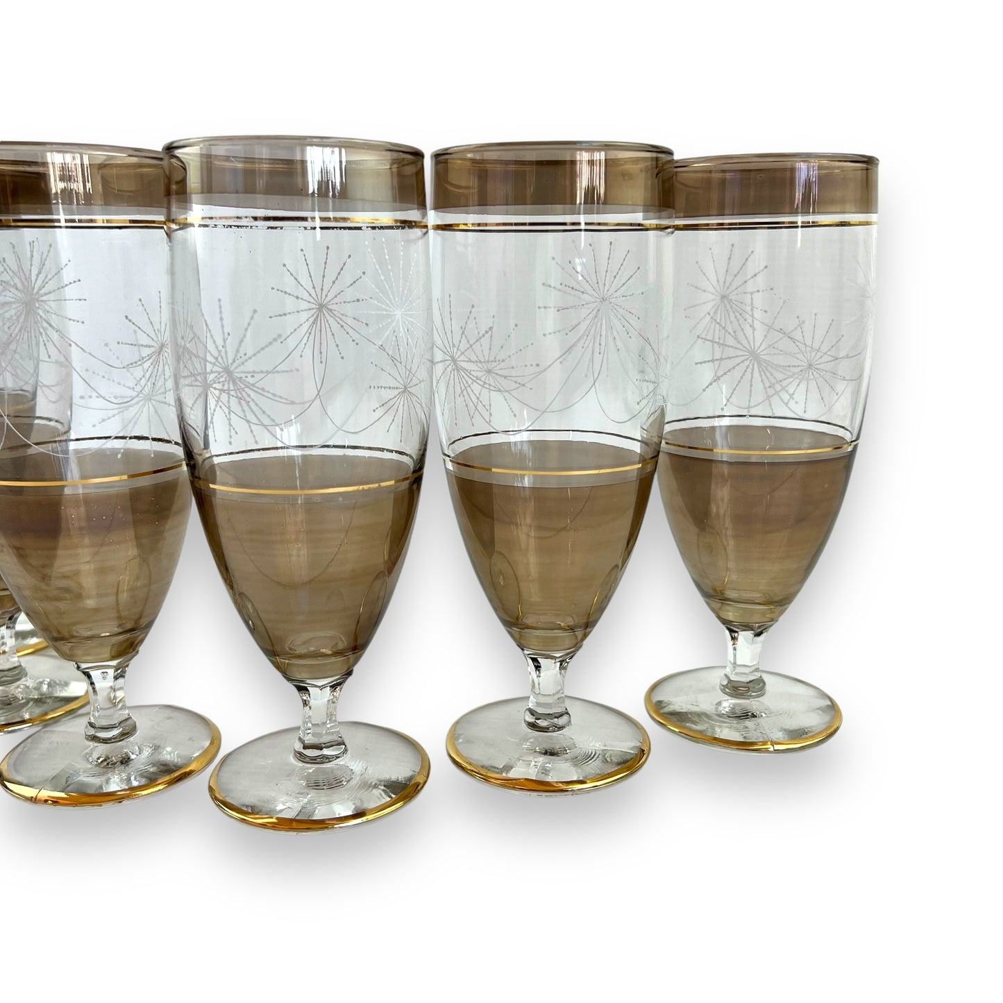 Sparkle bronze coloured cocktail glass set of 6