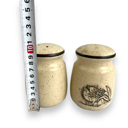 Speckled wheat art salt and pepper shaker set