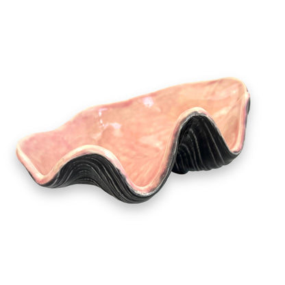 Pink & Black Clamshell Bowl
