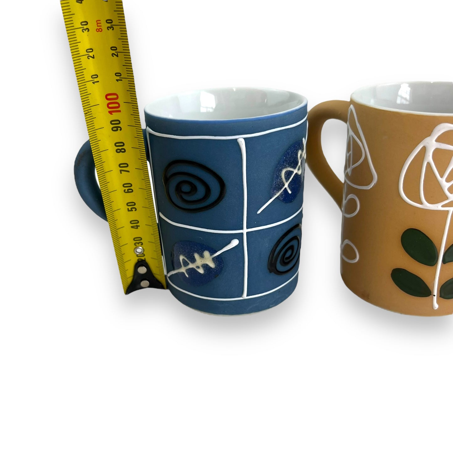 Japan Handpainted Mug Set of 4 (blue x2, beige and pink)
