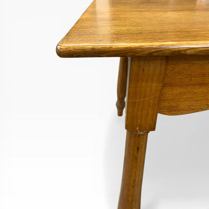 Solid Timber Dining Table – Warm Honey Oak Tone with Turned Legs