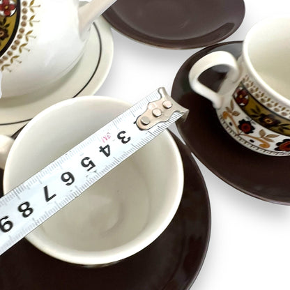 Ridgeway “Navajo” Ironstone England Tea Set (one cup smashed)