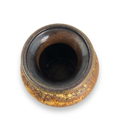 West German Vase brown glaze drip colour