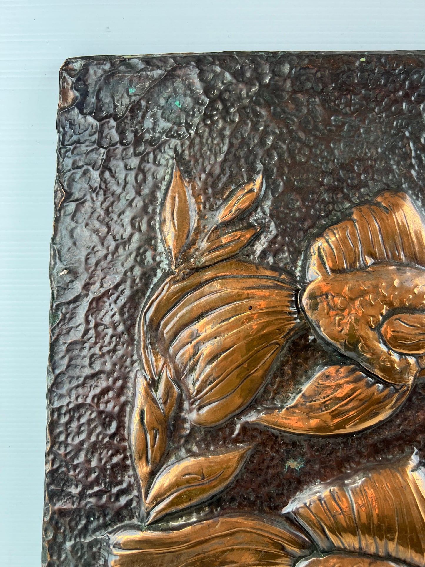 Hand-Hammered Copper Fish Wall Art