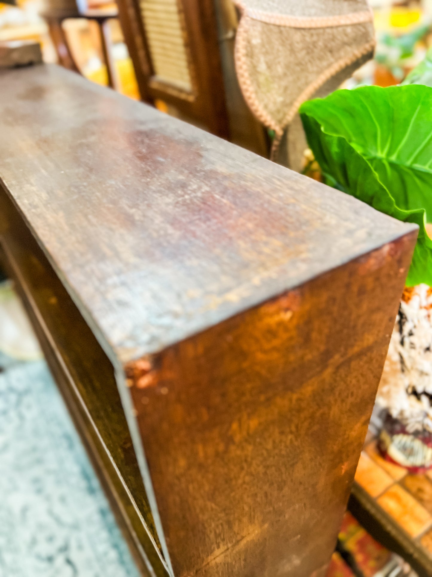 Solid Timber Bookcase / Open Bookshelf – Rustic Hardwood