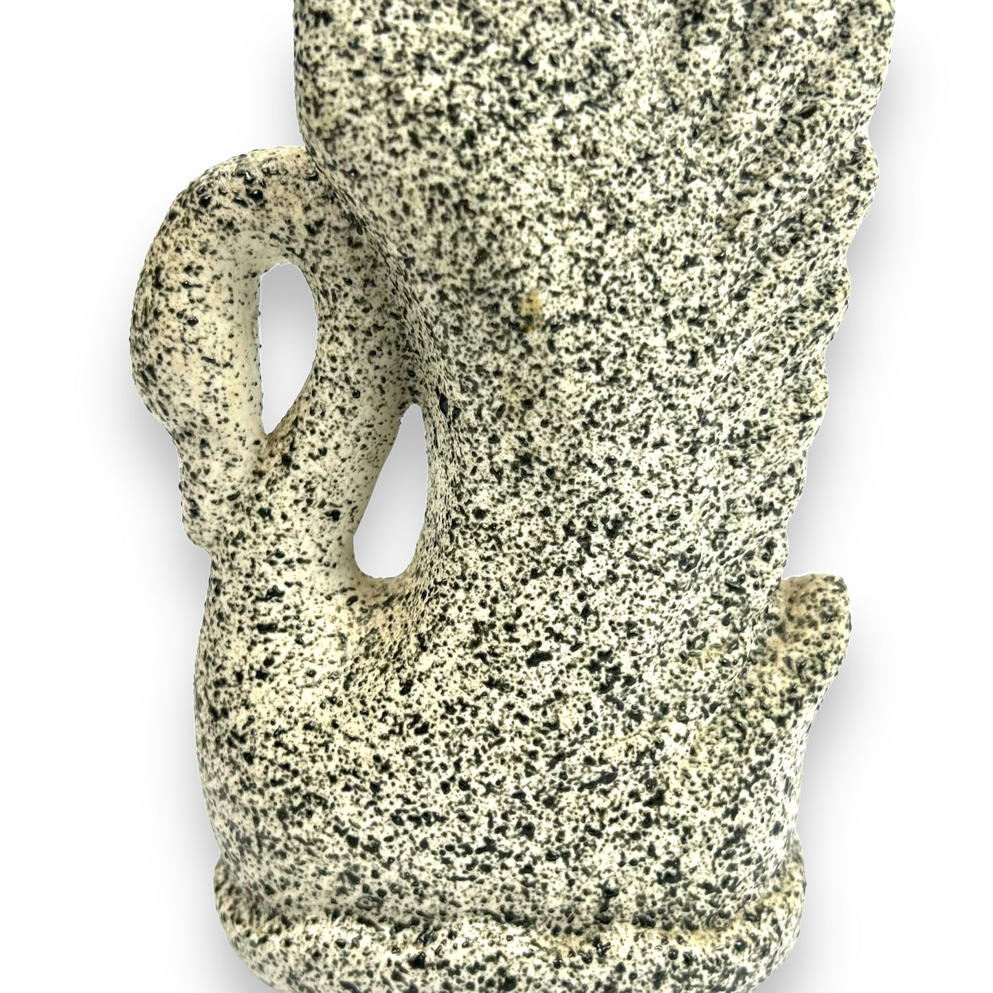 Textured Swan Vase White & Black