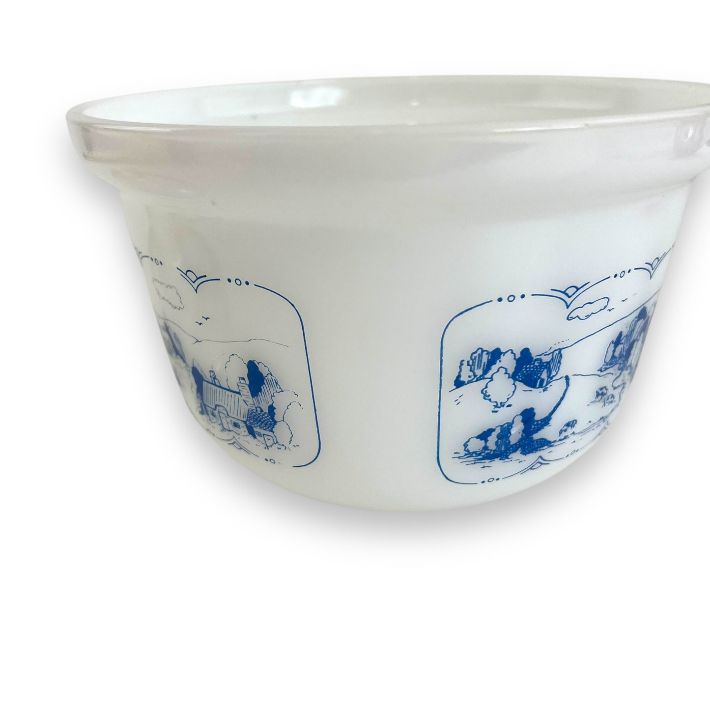 Crown Oven Ware Ovenproof Casserole Dish – White & Blue Scenic Design