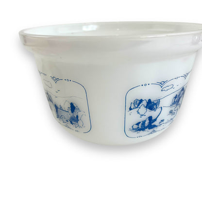 Crown Oven Ware Ovenproof Casserole Dish – White & Blue Scenic Design