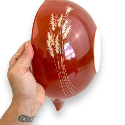 Pyrex 444 Wheat Cinderella Mixing Bowl – 4 Qt, Autumn Harvest Collection
