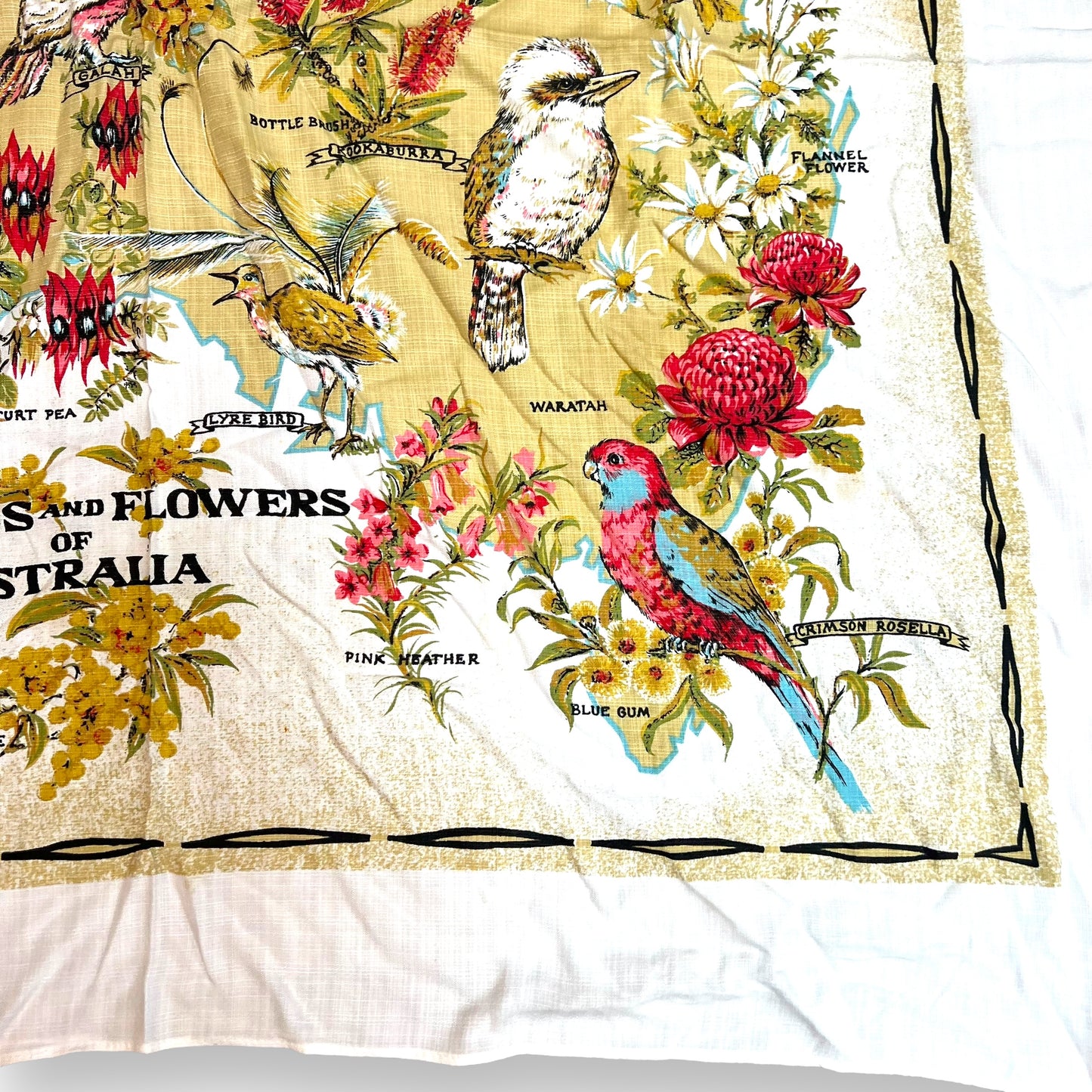 Birds & Flowers of Australia Pattern Tablecloth