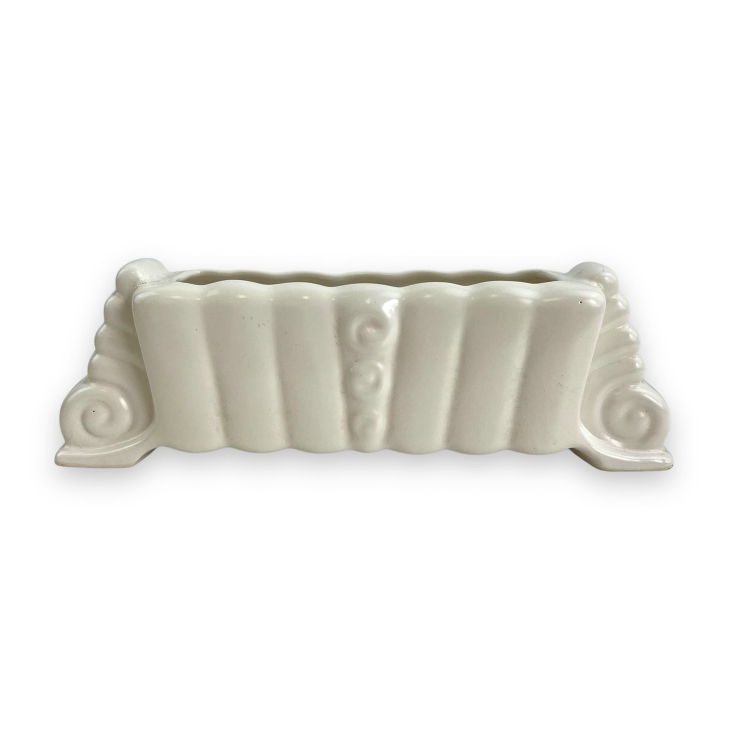 Diana Pottery Trough Vase white