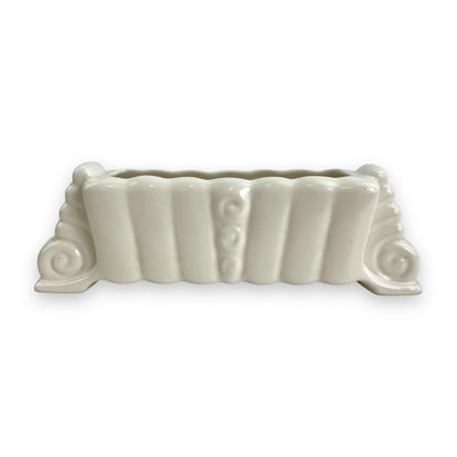 Diana Pottery Trough Vase white