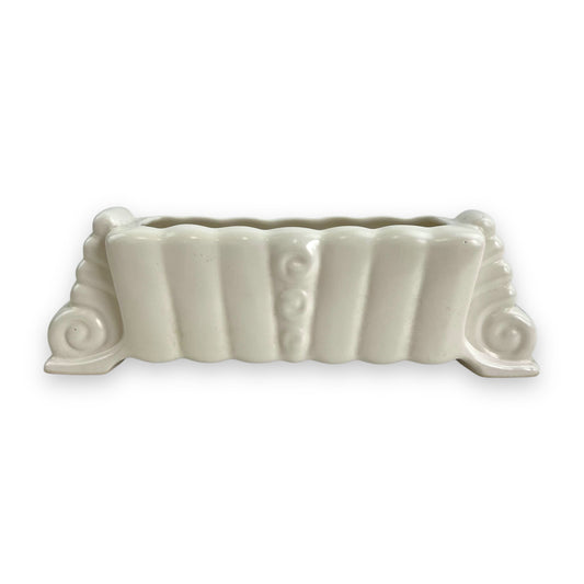 Diana Pottery Trough Vase white