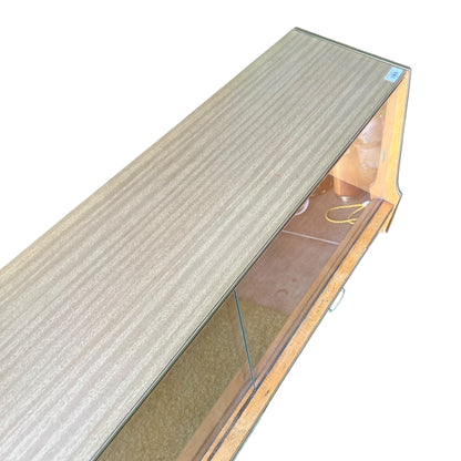 Laminate Sideboard with glass sliding doors and two drawers